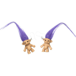 Exaggerated Troll Dangles Hypoallergenic Earrings for Sensitive Ears Made with Plastic Posts