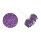 Faux Crystal Druzy Earrings (Studs) - purple