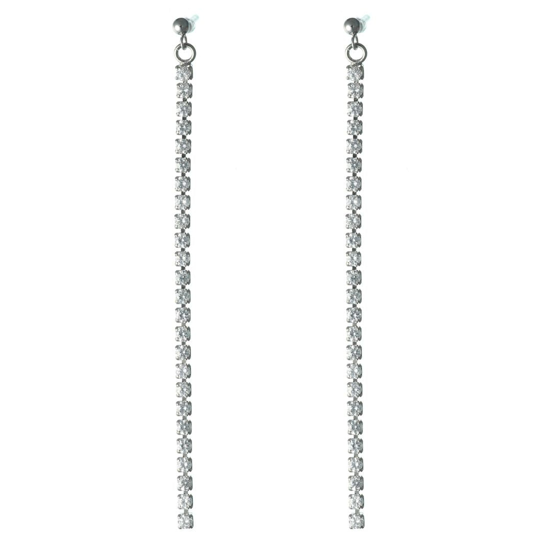 Faux Diamond Drip Dangles Hypoallergenic Earrings for Sensitive Ears Made with Plastic Posts