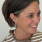 Faux Diamond Drip Dangles Hypoallergenic Earrings for Sensitive Ears with Plastic Posts