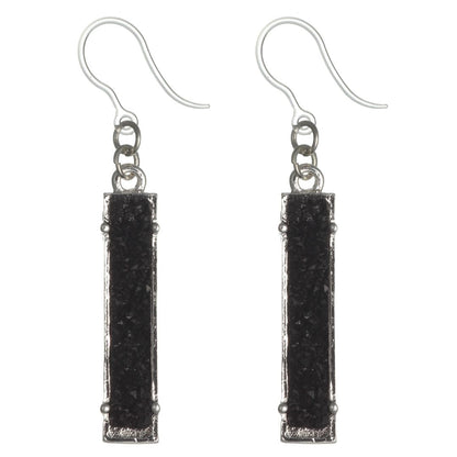 Faux Druzy Bar Dangles