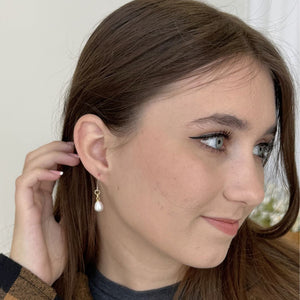 Faux Pearl Drop Dangles Hypoallergenic Earrings for Sensitive Ears with Plastic Posts