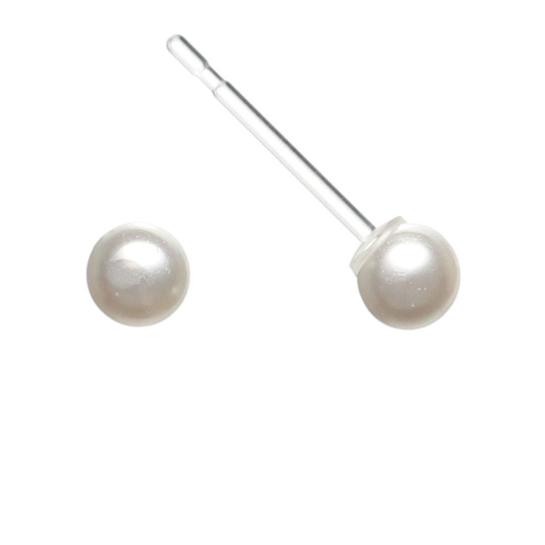 Faux Pearl Studs 4mm