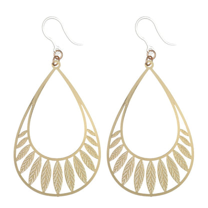 Feathered Water Drop Dangles