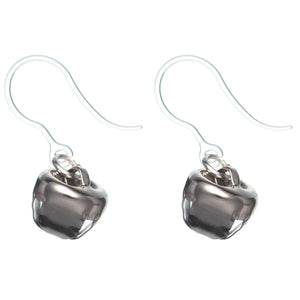 Festive Jingle Bell Dangles Hypoallergenic Earrings for Sensitive Ears Made with Plastic Posts