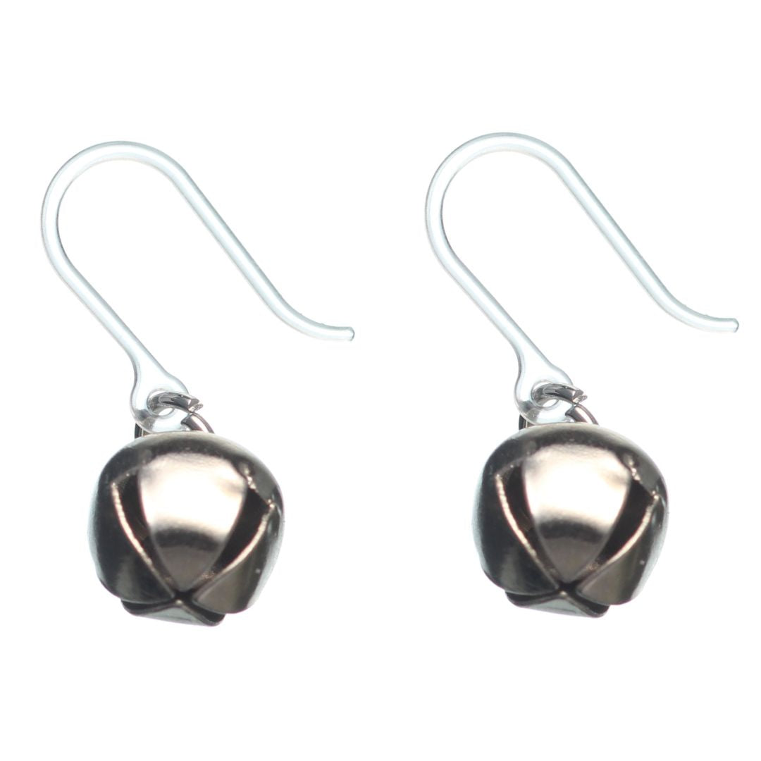 Festive Jingle Bell Dangles Hypoallergenic Earrings for Sensitive Ears Made with Plastic Posts
