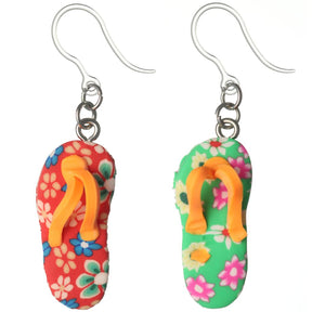 Flip Flop Dangles Hypoallergenic Earrings for Sensitive Ears Made with Plastic Posts