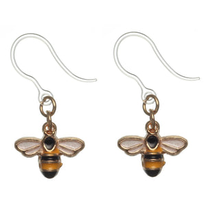 Flying Bee Dangles Hypoallergenic Earrings for Sensitive Ears Made with Plastic Posts