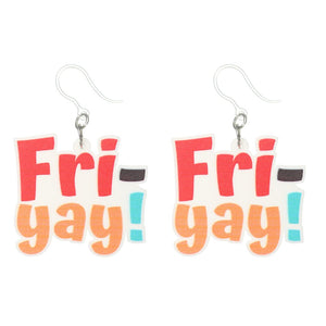 Fri-Yay Dangles Hypoallergenic Earrings for Sensitive Ears Made with Plastic Posts