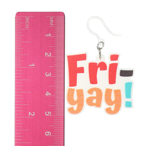 Fri-Yay Dangles Hypoallergenic Earrings for Sensitive Ears Made with Plastic Posts