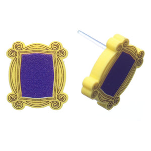 Front Door Frame Studs Hypoallergenic Earrings for Sensitive Ears Made with Plastic Posts