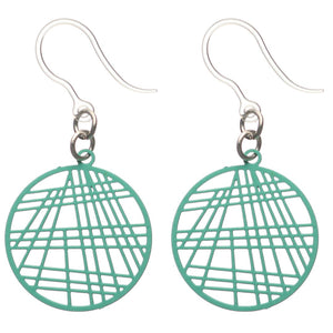 Geometric Art Dangles Hypoallergenic Earrings for Sensitive Ears Made with Plastic Posts