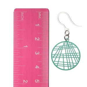 Geometric Art Dangles Hypoallergenic Earrings for Sensitive Ears Made with Plastic Posts