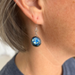 Glass Van Gogh Starry Night Dangles Hypoallergenic Earrings for Sensitive Ears with Plastic Posts
