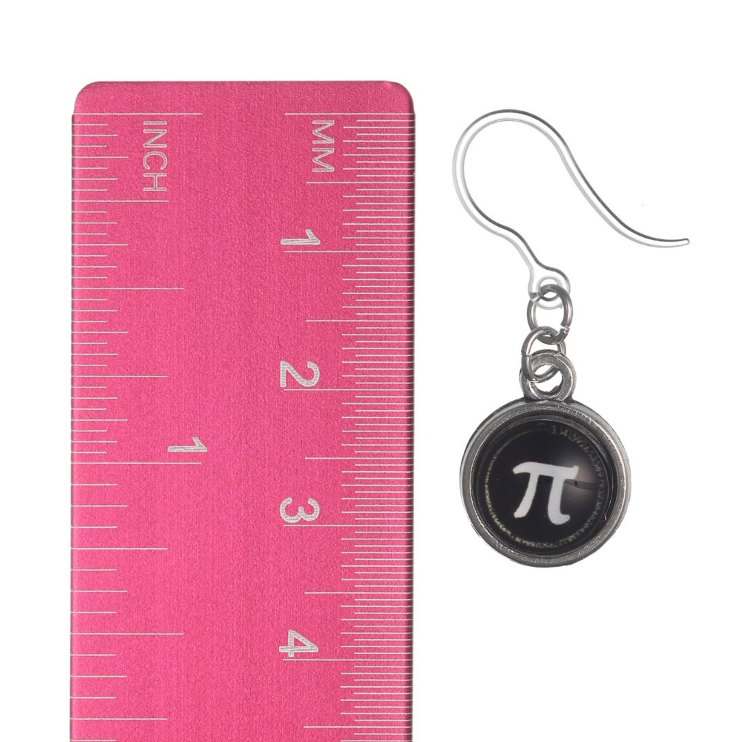 Glass Pi Earrings (Dangles) - size