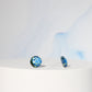 Glass Van Gogh Button Studs Hypoallergenic Earrings for Sensitive Ears with Plastic Posts