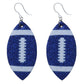 Glitter Football Dangles Hypoallergenic Earrings for Sensitive Ears with Plastic Posts