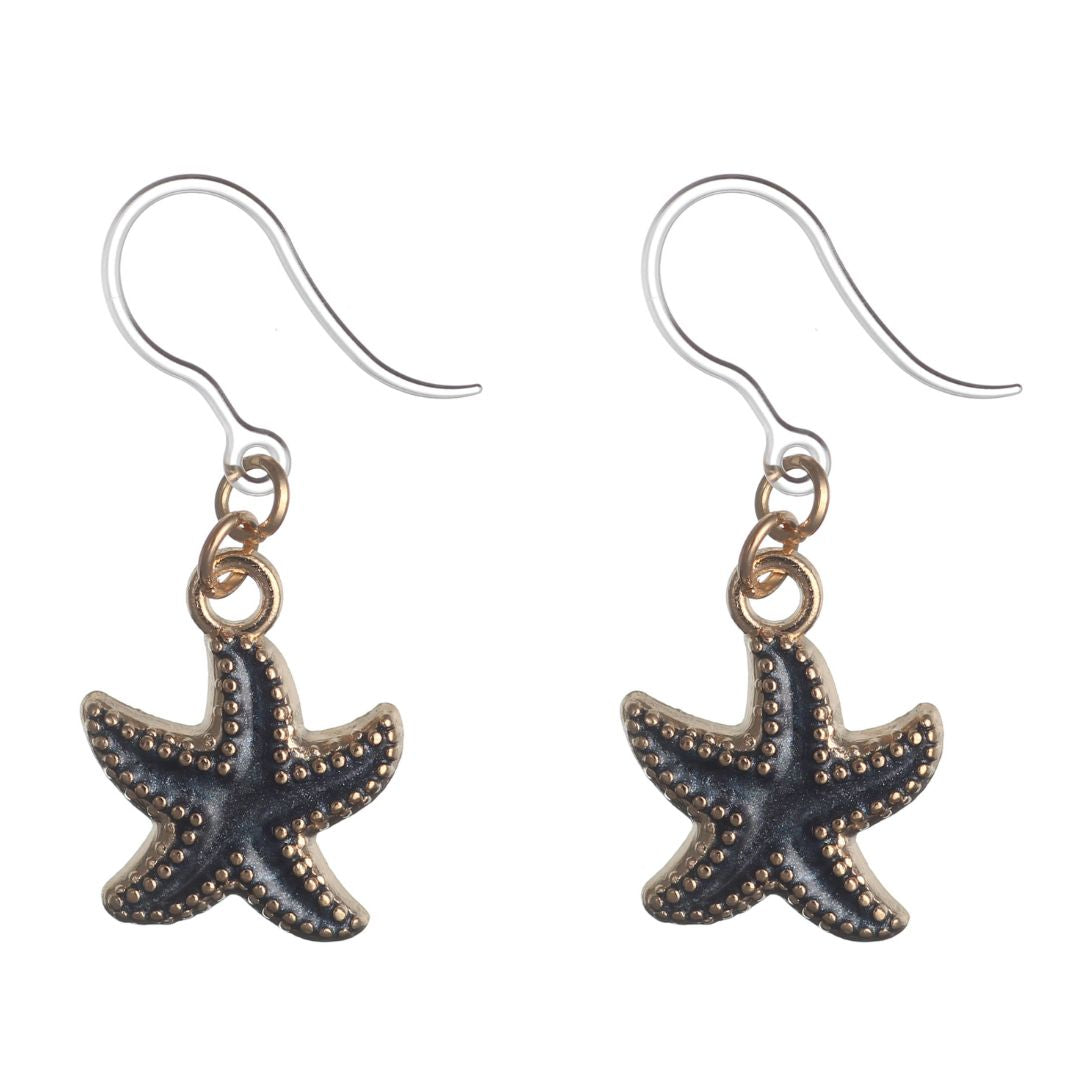Glittery Starfish Earrings (Dangles)