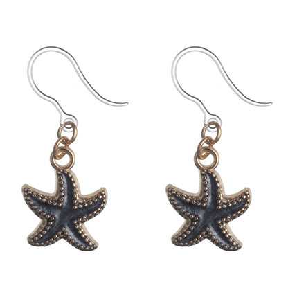 Glittery Starfish Earrings (Dangles)