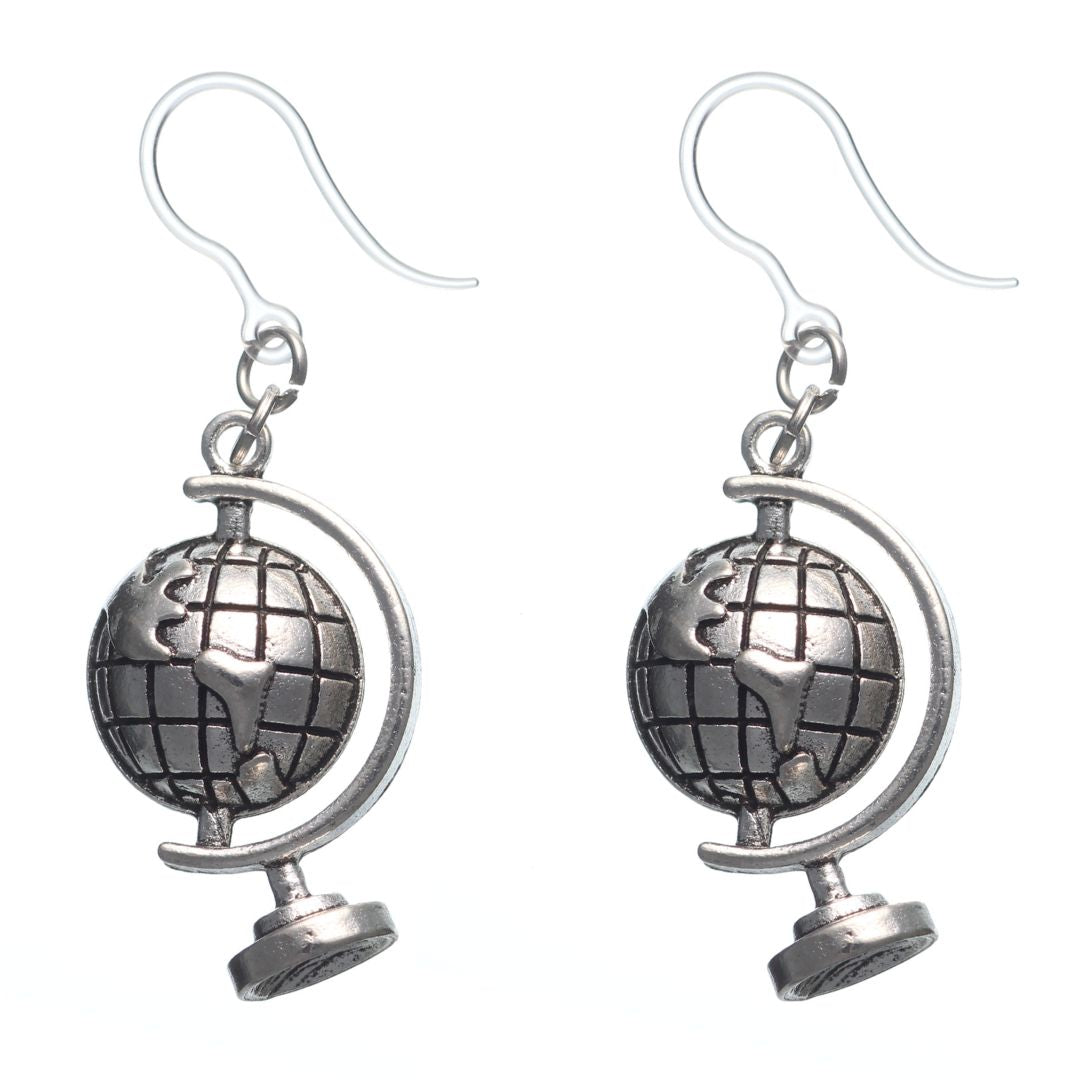 Globe Dangles Hypoallergenic Earrings for Sensitive Ears Made with Plastic Posts