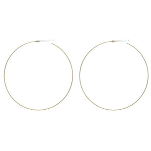 Gold Hoop Dangles Hypoallergenic Earrings for Sensitive Ears Made with Plastic Posts