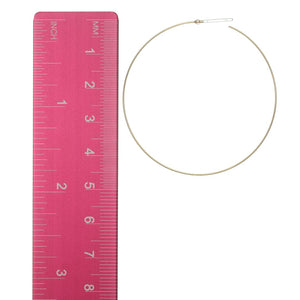 Gold Hoop Dangles Hypoallergenic Earrings for Sensitive Ears with Plastic Posts