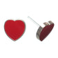 Gold Rimmed Heart Studs