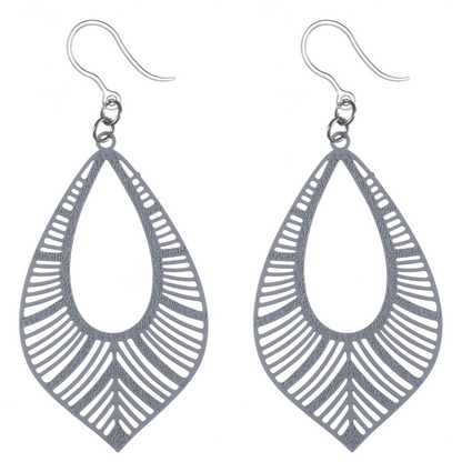 Textured Bird Feather Dangles