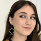 Hammered Minimalist Dangles Hypoallergenic Earrings for Sensitive Ears with Plastic Posts