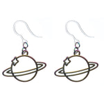 Iridescent SpaceEarrings (Dangles) - hollow planet