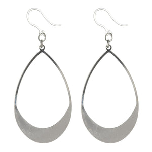 Hollow Water Drop Dangles Hypoallergenic Earrings for Sensitive Ears Made with Plastic Posts