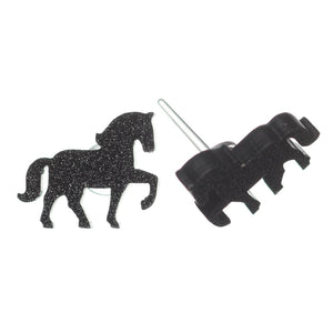 Horse Studs Hypoallergenic Earrings for Sensitive Ears Made with Plastic Posts