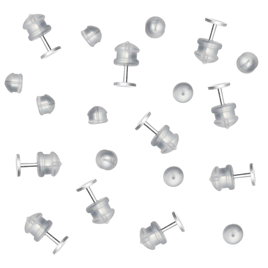 Hypoallergenic Clear Plastic Post Earrings (Blanks)