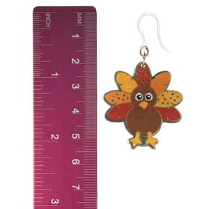 Quirky Turkey Earrings (Dangles) - size
