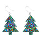 Glittery Bubble Christmas Tree Earrings (Dangles)