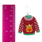 Glittery Christmas Sweater Earrings (Dangles) - reindeer - size