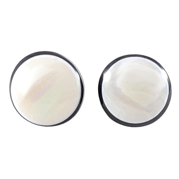 Monochrome Button Earrings (Studs)