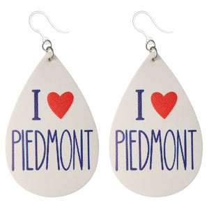 I Love Piedmont Earrings (Teardrop Dangles)