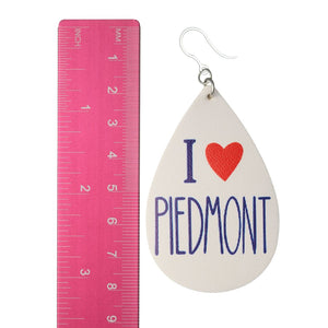 I Love Piedmont Earrings (Teardrop Dangles)