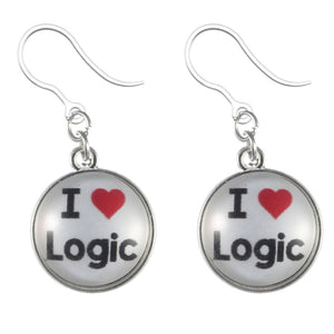 I Love Logic Earrings (Dangles) - logic