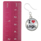 I Love Logic Earrings (Dangles) - logic - size