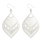 Large Peacock Dangles Silver