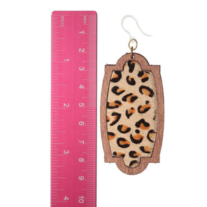 Leopard Frame Dangles Hypoallergenic Earrings for Sensitive Ears Made with Plastic Posts