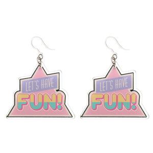 Let's Have Fun Dangles Hypoallergenic Earrings for Sensitive Ears Made with Plastic Posts