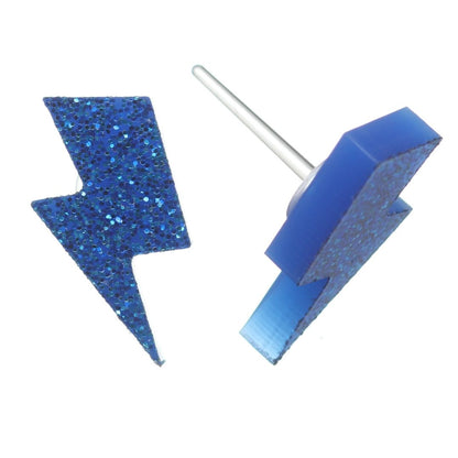Lightning Studs Hypoallergenic Earrings for Sensitive Ears Made with Plastic Posts