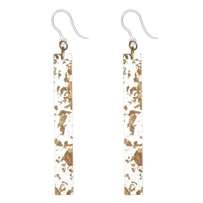 Metallic Fleck Celluloid Dangles Hypoallergenic Earrings for Sensitive Ears Made with Plastic Posts