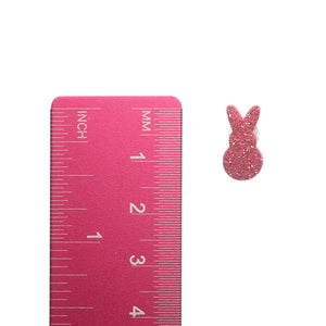 Marshmallow Bunny Studs Hypoallergenic Earrings for Sensitive Ears Made with Plastic Posts