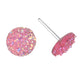 Medium Faux Druzy Earrings (Studs) - pink