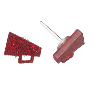 Megaphone Studs Hypoallergenic Earrings for Sensitive Ears Made with Plastic Posts