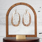 Metallic Double Oval Dangles Hypoallergenic Earrings for Sensitive Ears with Plastic Posts